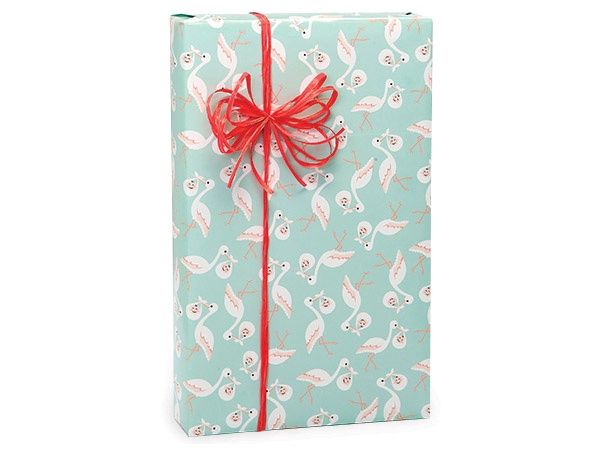 Free Gift Wrap - Baby Storks (Baby Shower)