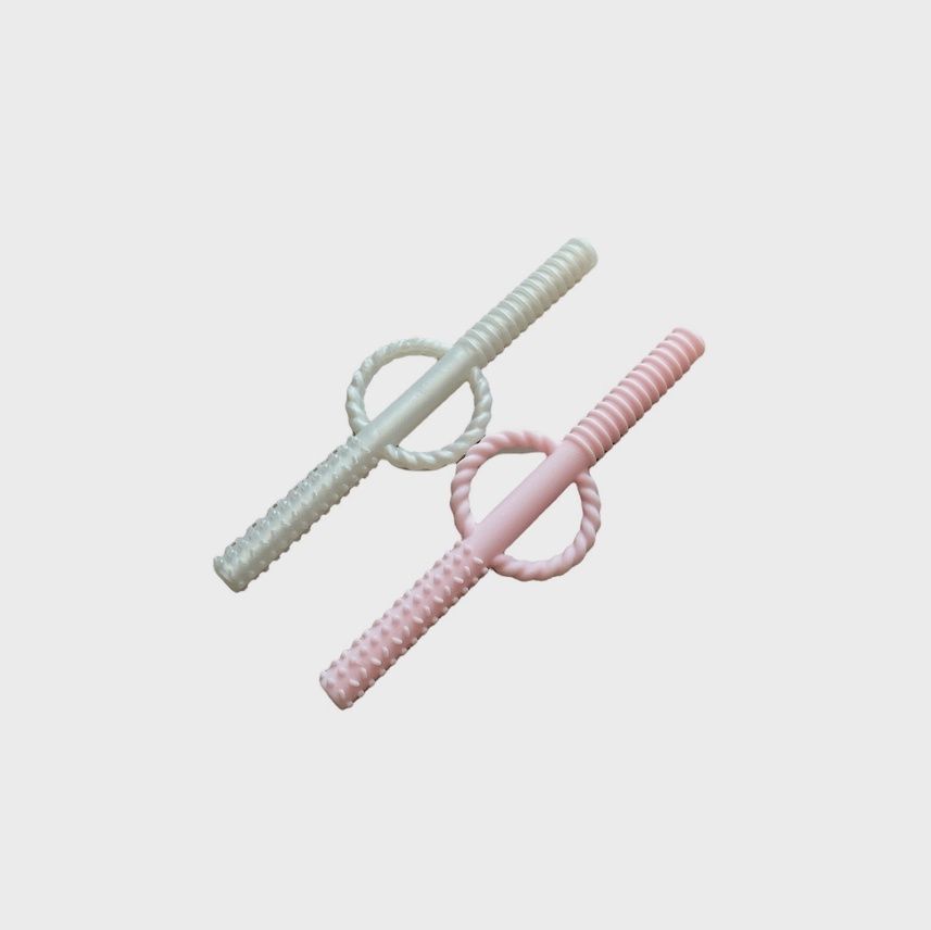 Teething Tube Set - Pearl/Pink