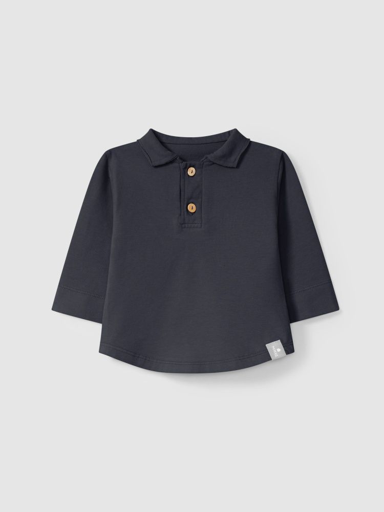 Toddler Long Sleeve Polo - Navy