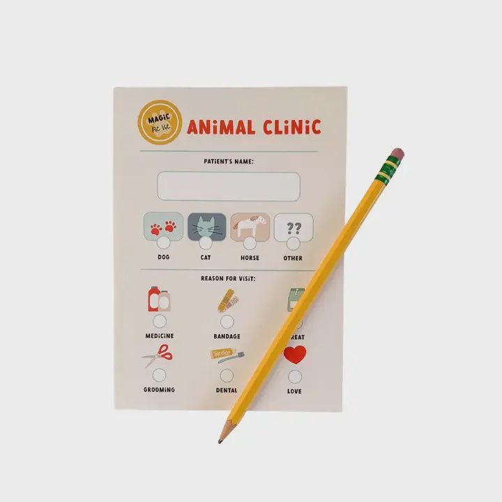 Pretend Play Notepad - Veterinarian