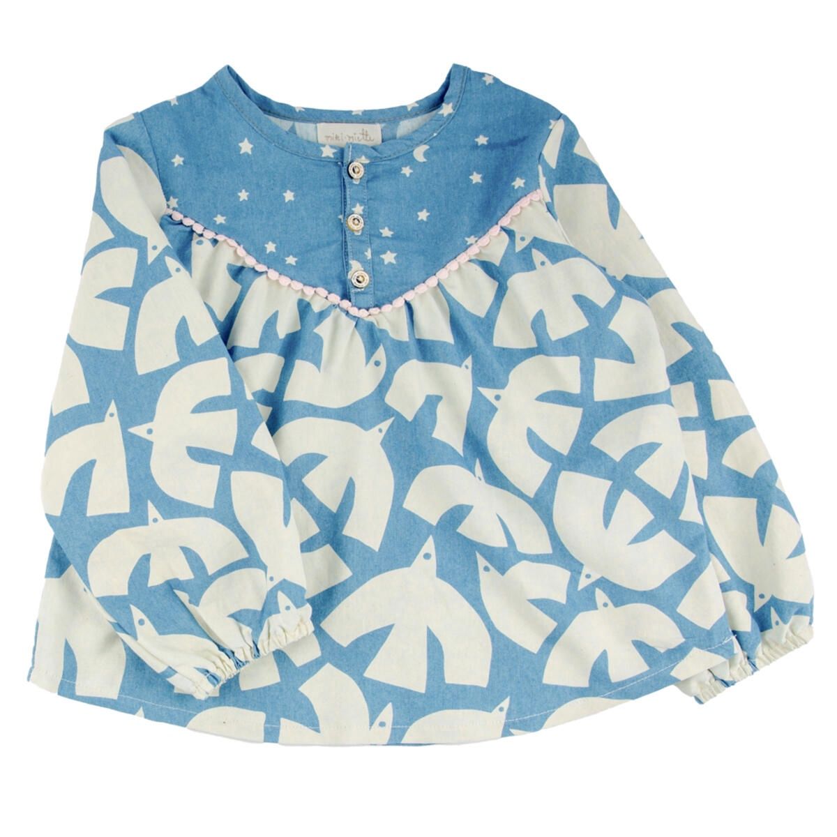 Toddler/Kids Long Sleeve Chambray Top - Nordic Sky