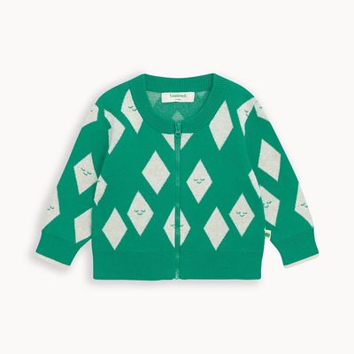 Baby Knit Zip-Up Cardigan - Jade