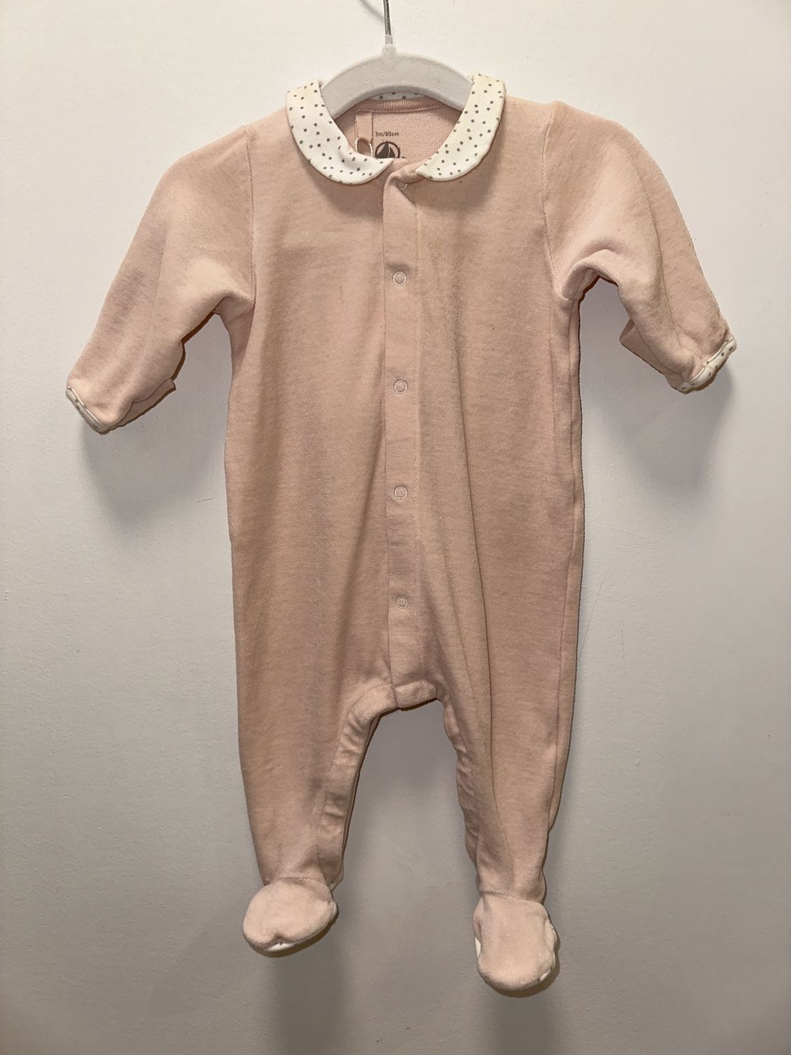 Used - Petit Bateau - Long Sleeve Onesie - 3 Months - PWE764