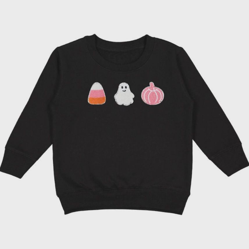 Toddler/Kids Crewneck Patch Sweatshirt - Halloween Treats