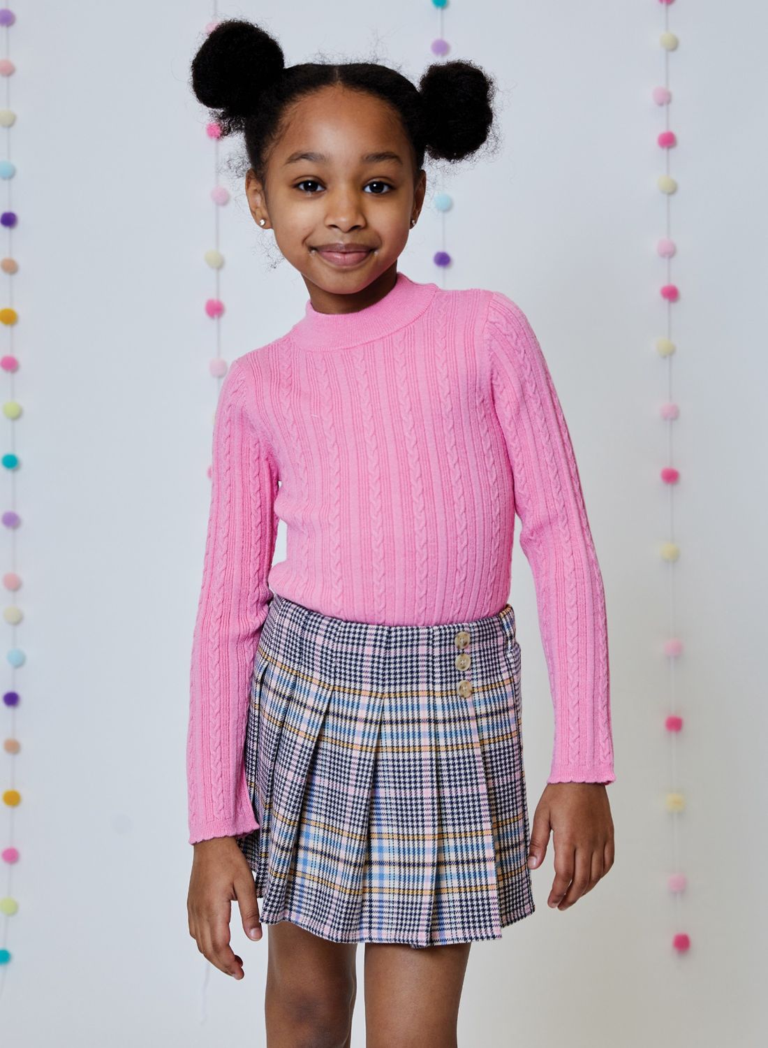 Plaid Skort - Pink Combo