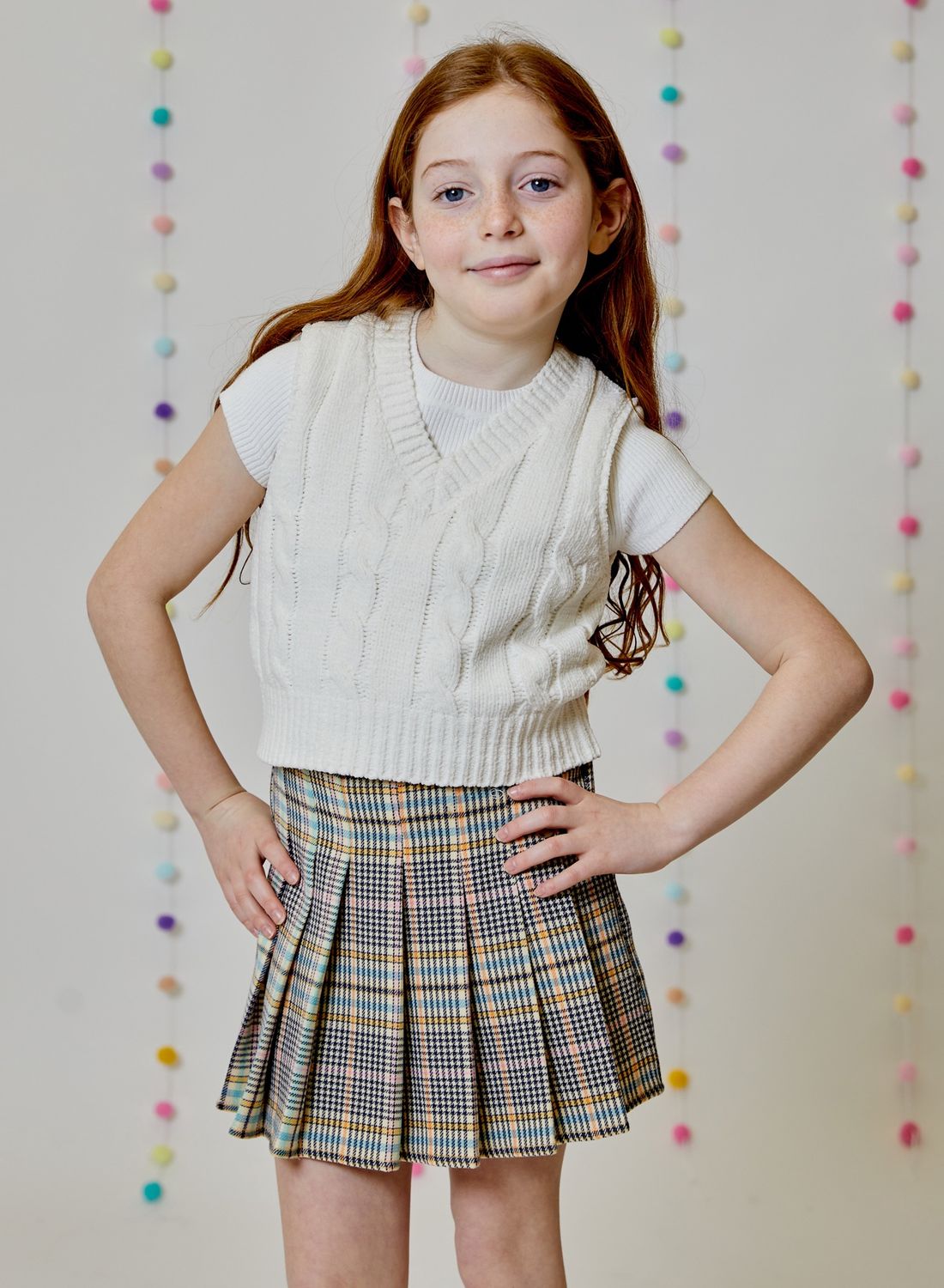 Knit Sweater Vest - Cream