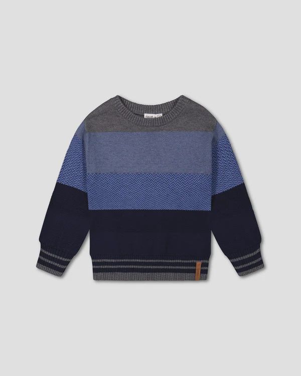 Boys Colorblock Sweater - Blue Gradient