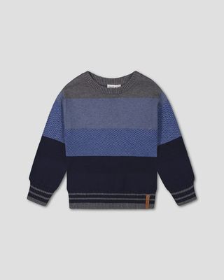 Boys Colorblock Sweater - Blue Gradient