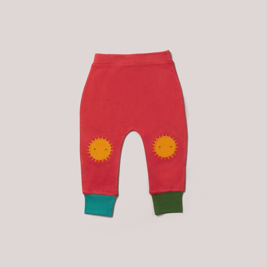 Baby/Toddler Knee Patch Joggers - Red Sun
