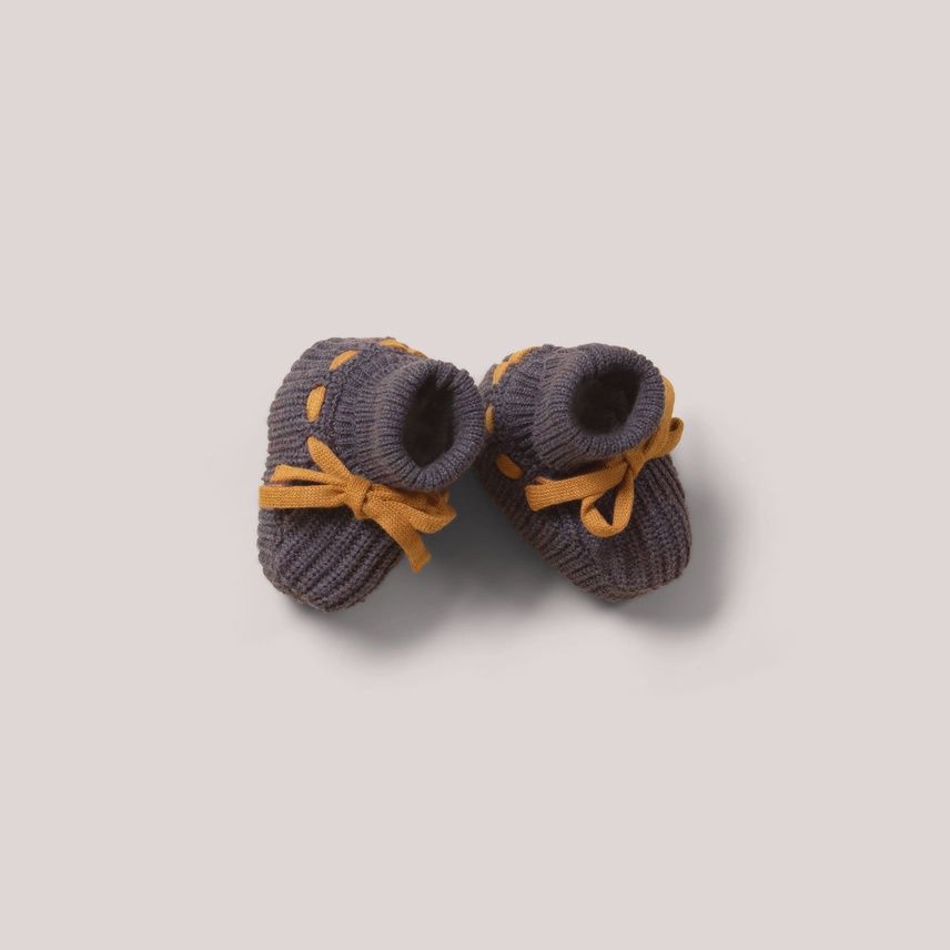 Baby Knitted Booties - Dreamy Blue
