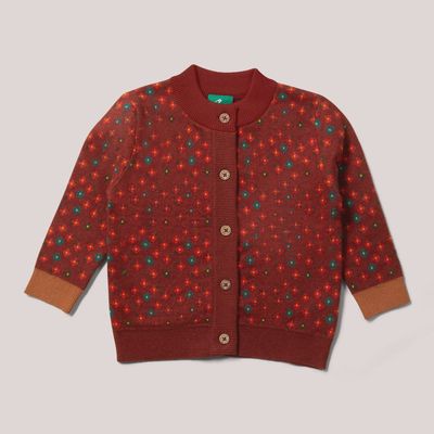Toddler/Kids Knitted Cardigan - Hazelnut Flowers