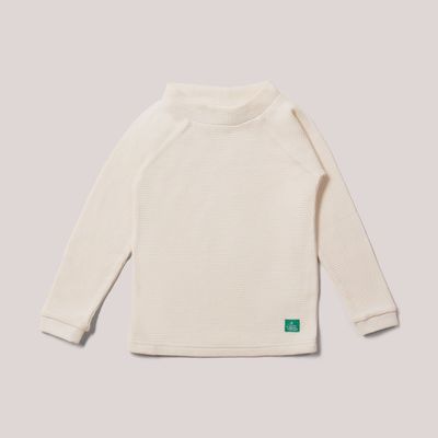 Toddler/Kids Long Sleeve Waffle T-Shirt - Cream