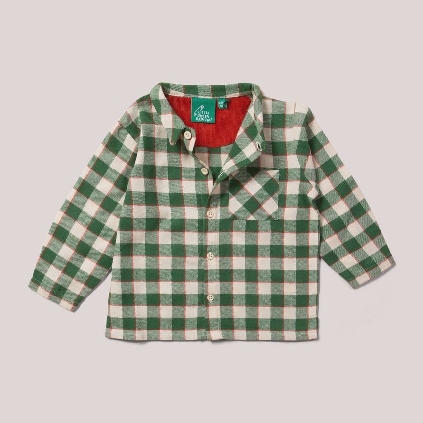 Toddler/Kids Long Sleeve Flannel Shirt - Fern Green