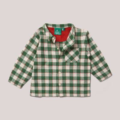 Toddler/Kids Long Sleeve Flannel Shirt - Fern Green