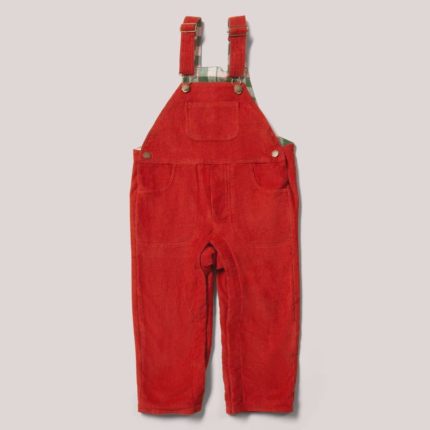 Baby Fully Lined Corduroy Overalls - Hazelnut