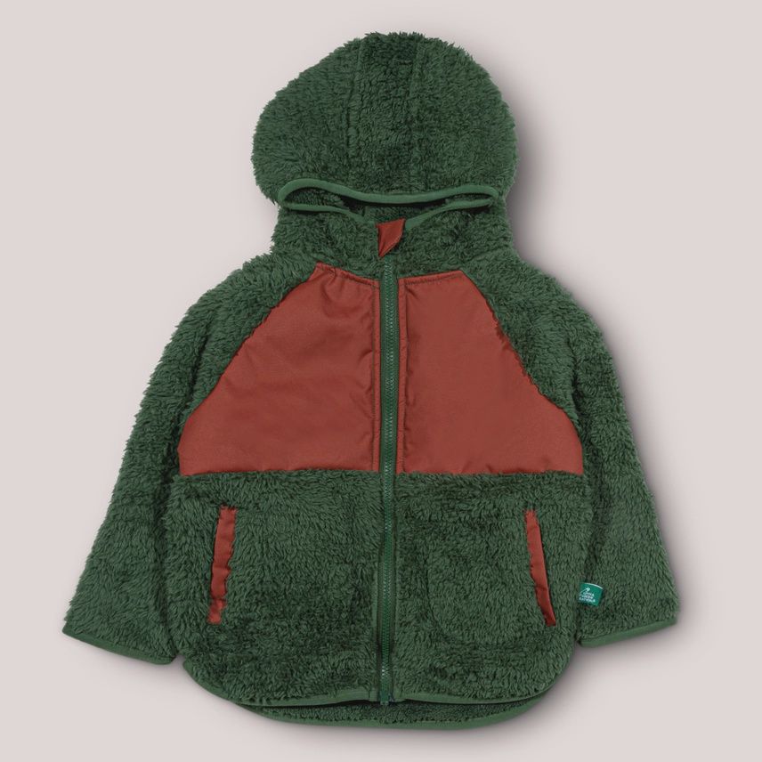 Kids Zip Up Fleece Jacket - Fern Green