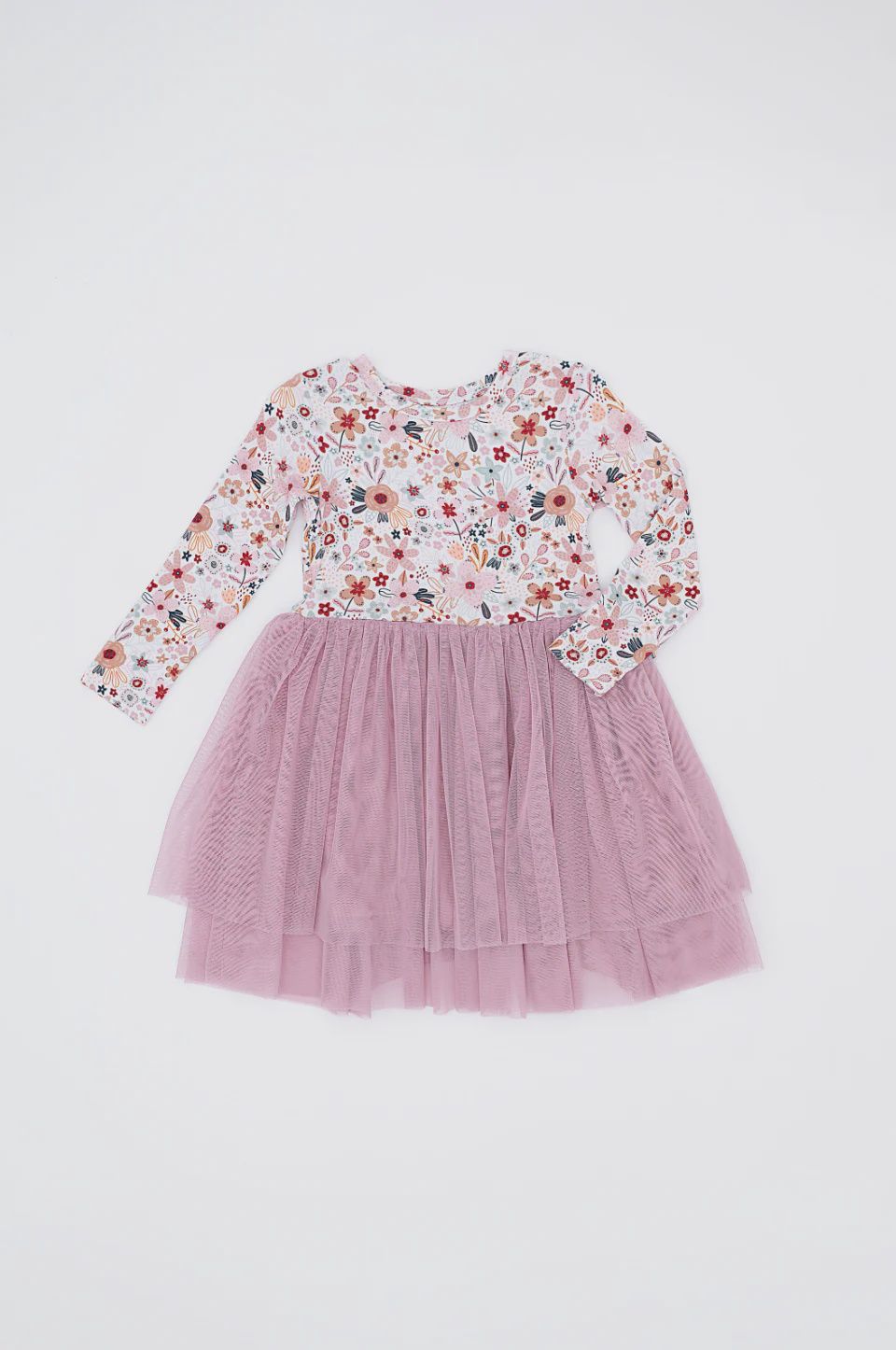 Girls Long Sleeve Tulle Dress - Blossom