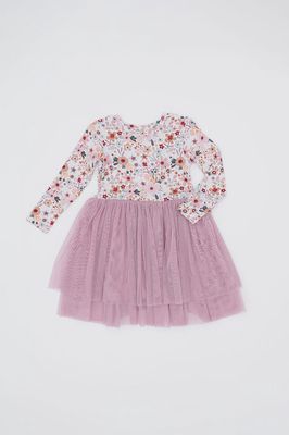 Girls Long Sleeve Tulle Dress - Blossom