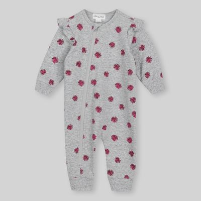 Baby Long Sleeve Ruffle Playsuit - Pom Poms