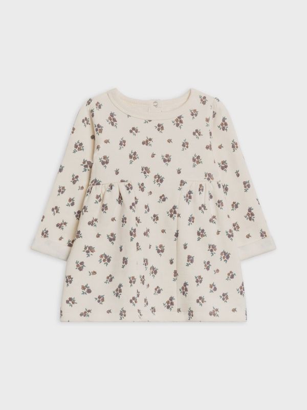 Toddler/Kids Long Sleeve Fleece Dress - Purple Floral