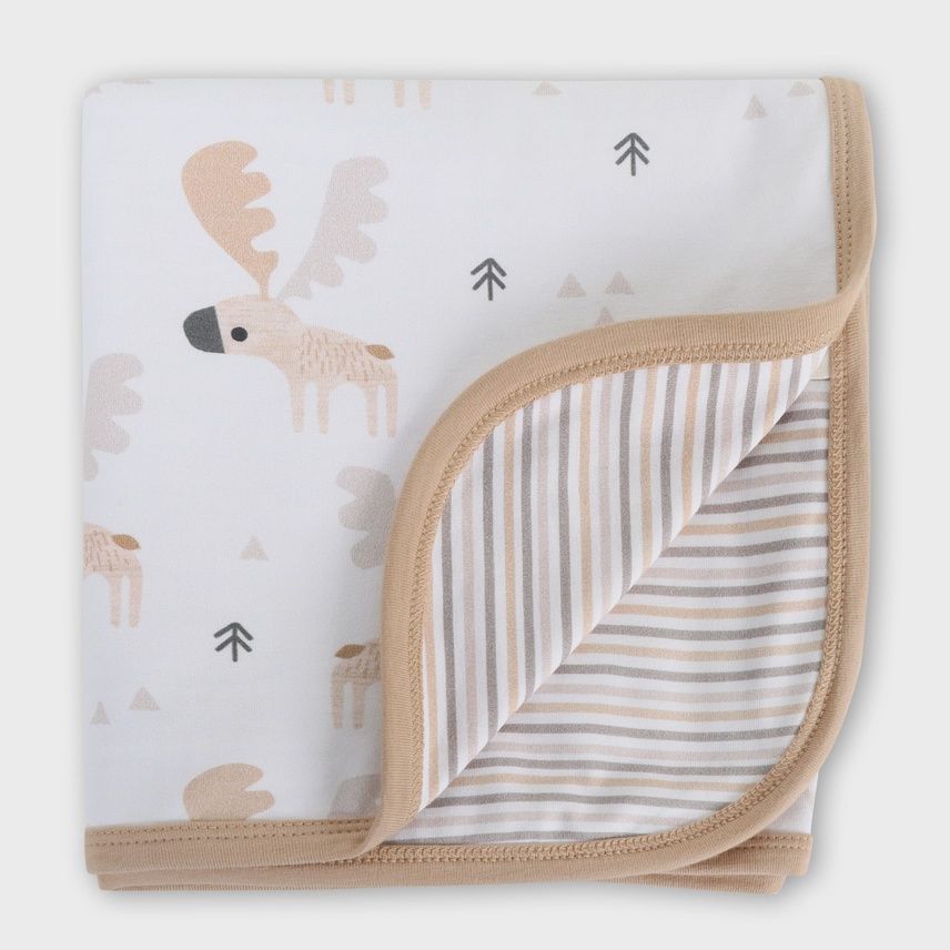 Organic Baby Blanket - Moose