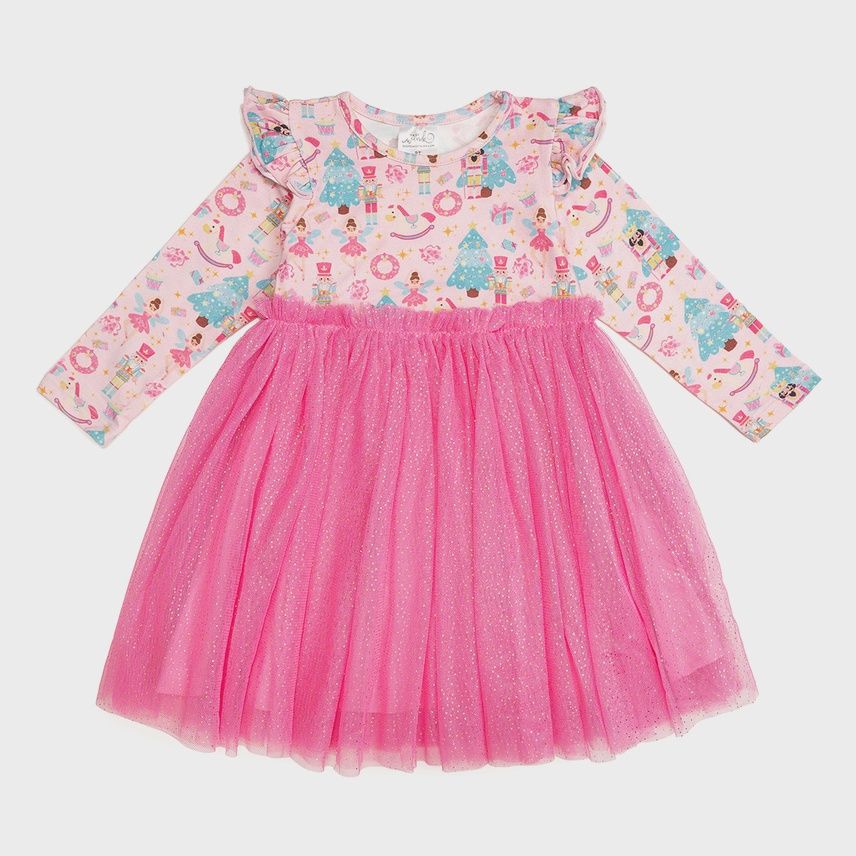 Girls Long Sleeve Tutu Dress - Nutcracker