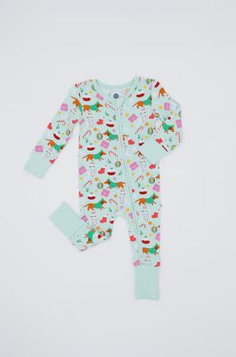 Baby Convertible Zip Pajama - Festive Friends