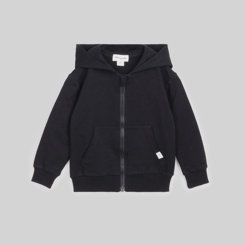 Toddler/Kids Zip-Up Hoodie - Black
