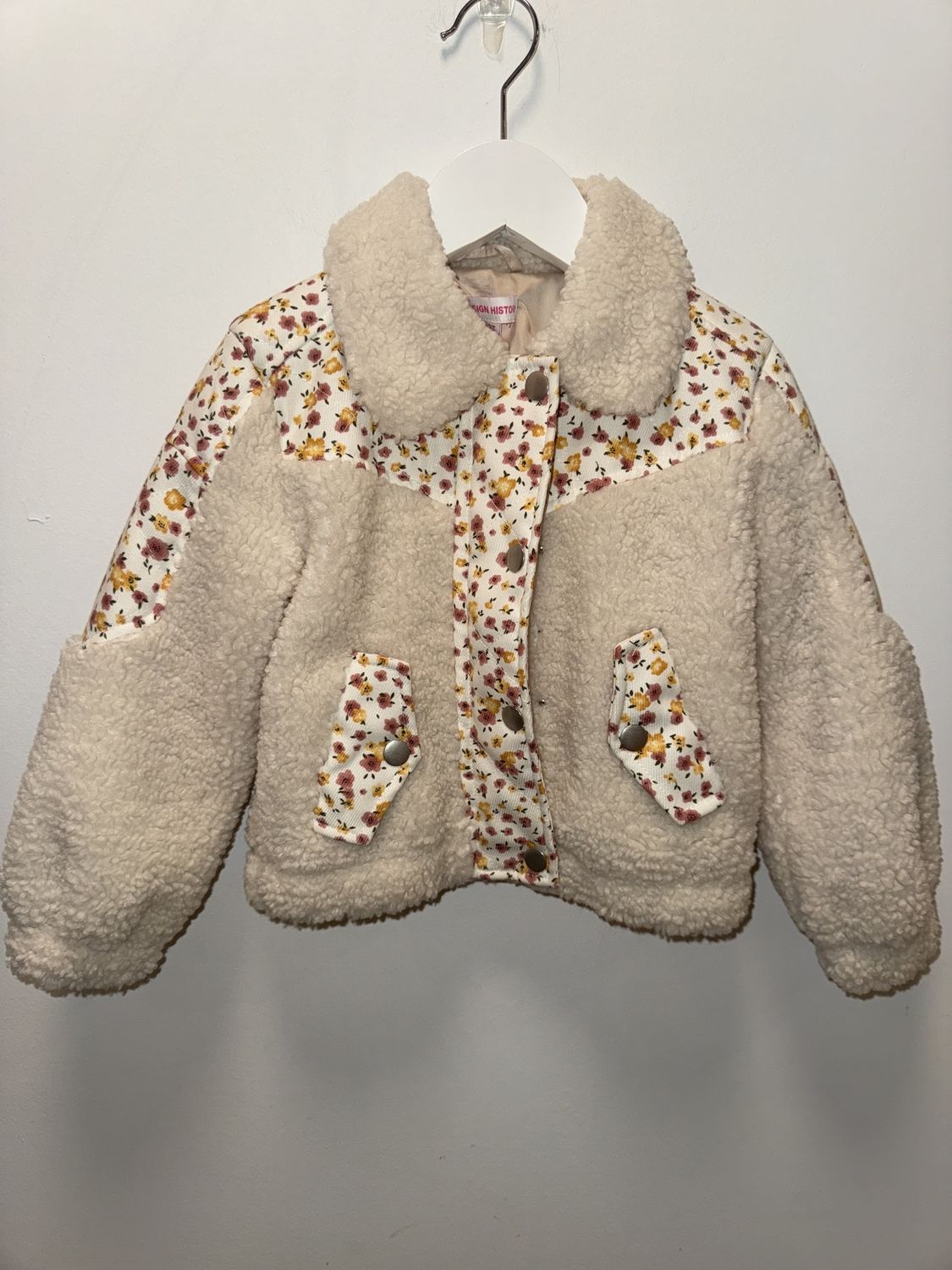 Sherpa Jacket - Cream Floral