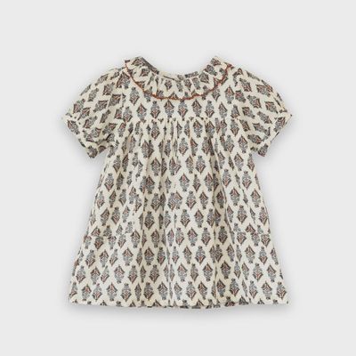 Emily Dress for Baby - Jewel Handblock