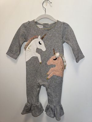 Used - Mud Pie - Long Sleeve Onesie - 6-9M- PWE2310