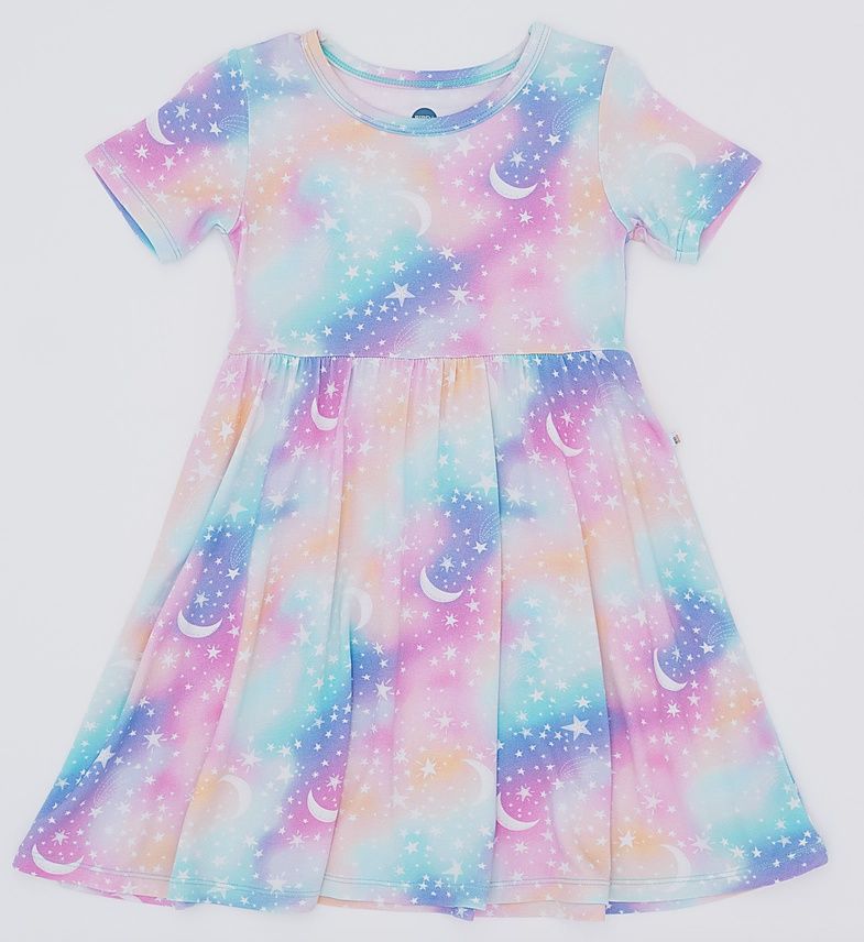 Girls Short Sleeve Bamboo Dress - Astra
