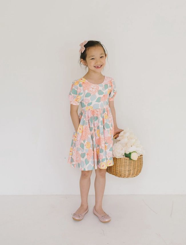 Puff Dress in Soft Floral