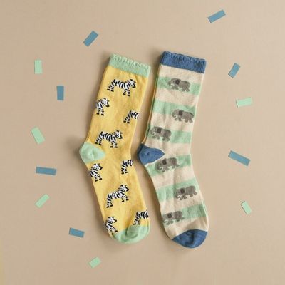 Safari Fun Socks - 2 Pack