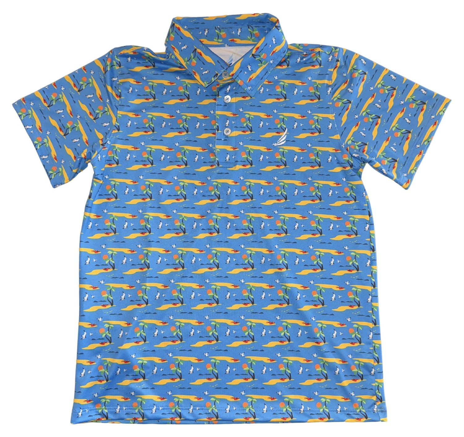Boys Performance Polo - Beach Days