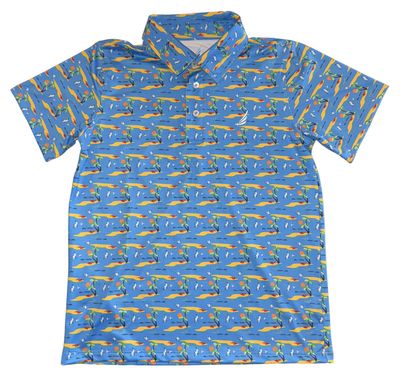Boys Performance Polo - Beach Days