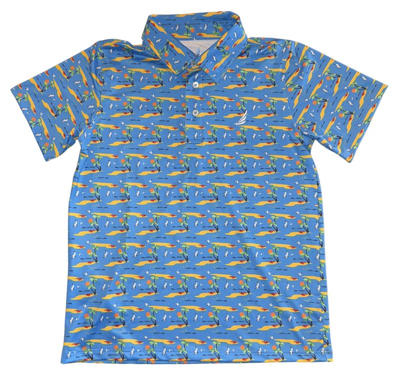 Boys Performance Polo - Beach Days