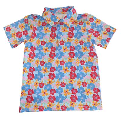 Boys Performance Polo - Flowers