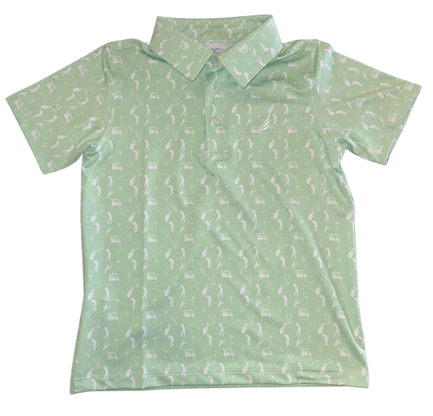 Boys Performance Polo - Golf Print