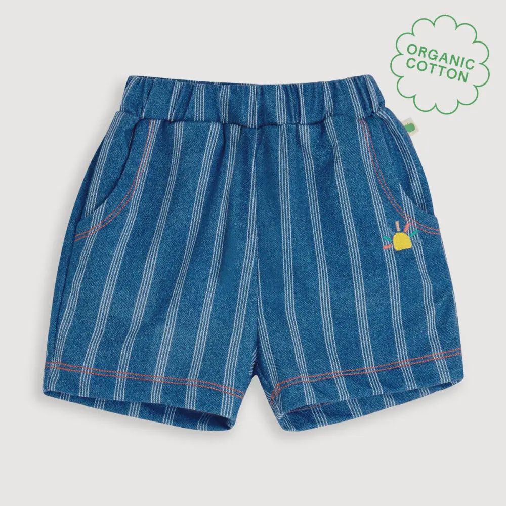 Mykanos Shorts - Denim Pinstripe