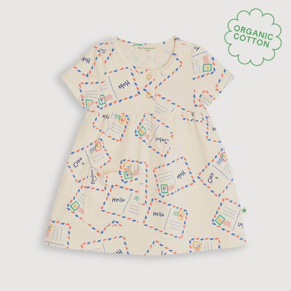 Sprinkles Short Sleeve Jersey Dress - Postcard