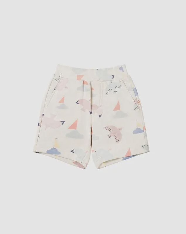 French Terry Patterned Shorts - Summer Sailing