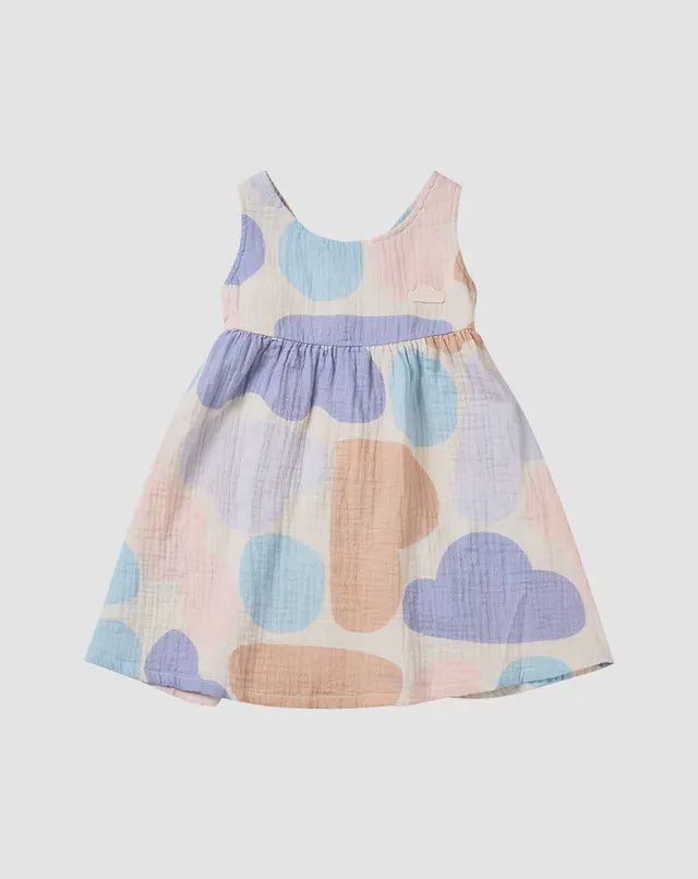 Muslin Cotton Dress - Cloudy Seashells