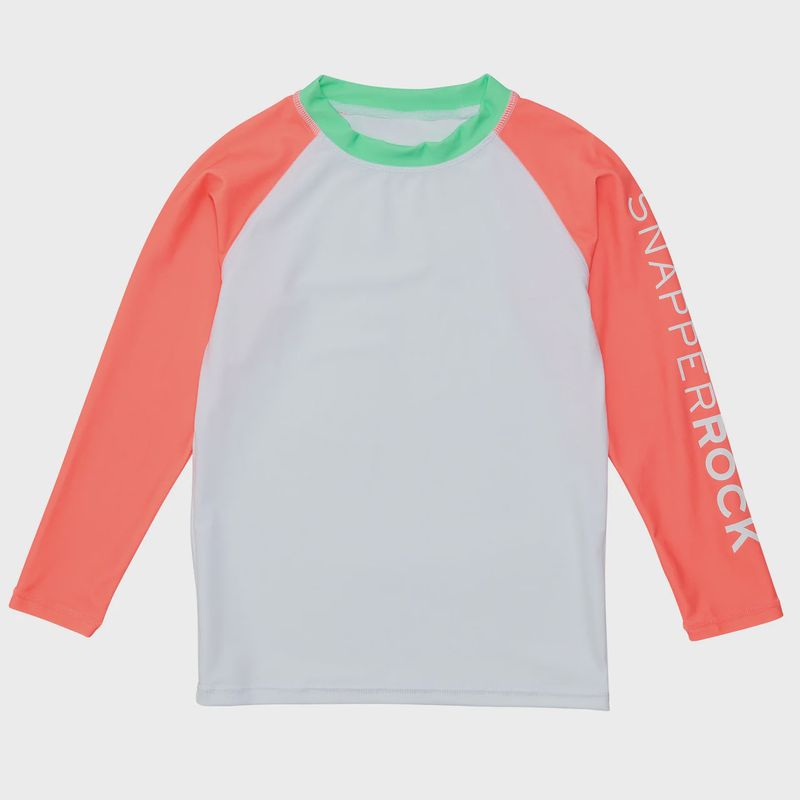 Long Sleeve Rash Guard - White Coral