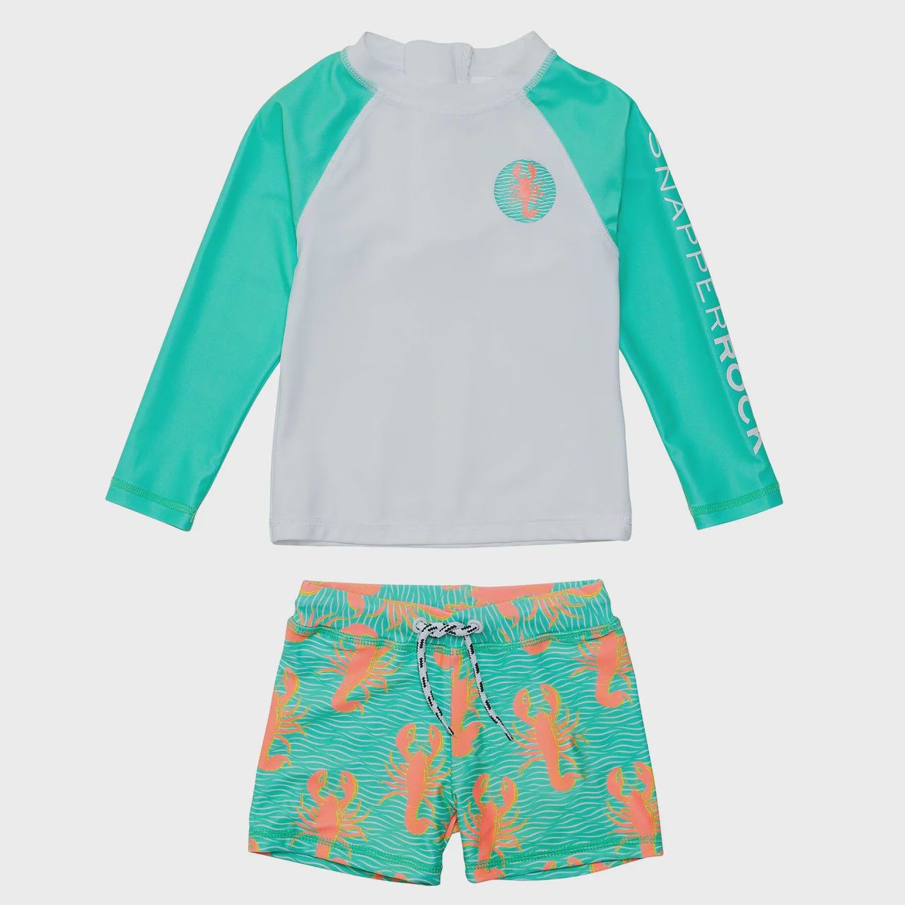 Baby Long Sleeve Swim Set - Ocean Clawed