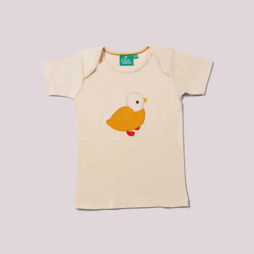 Organic Cotton Short Sleeve T-Shirt - Little Duck Applique