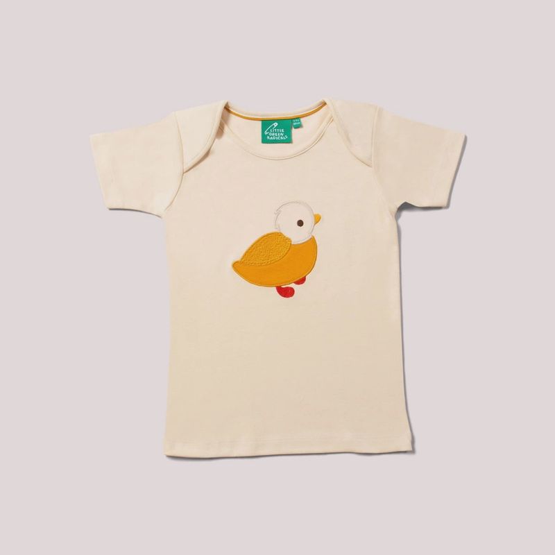 Organic Cotton Short Sleeve T-Shirt - Little Duck Applique