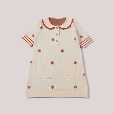 Knitted Collar Dress - Strawberry Days