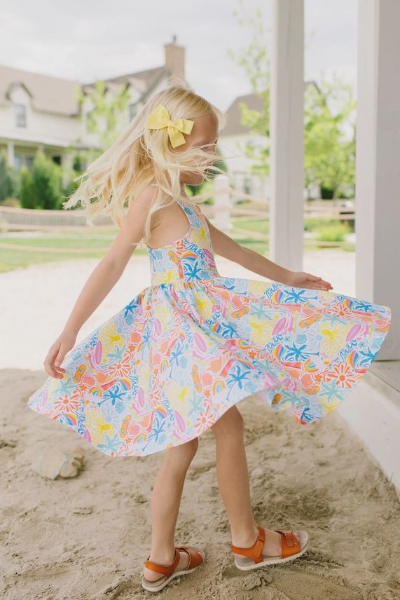Charlotte Twirl Dress in Beach Scenes