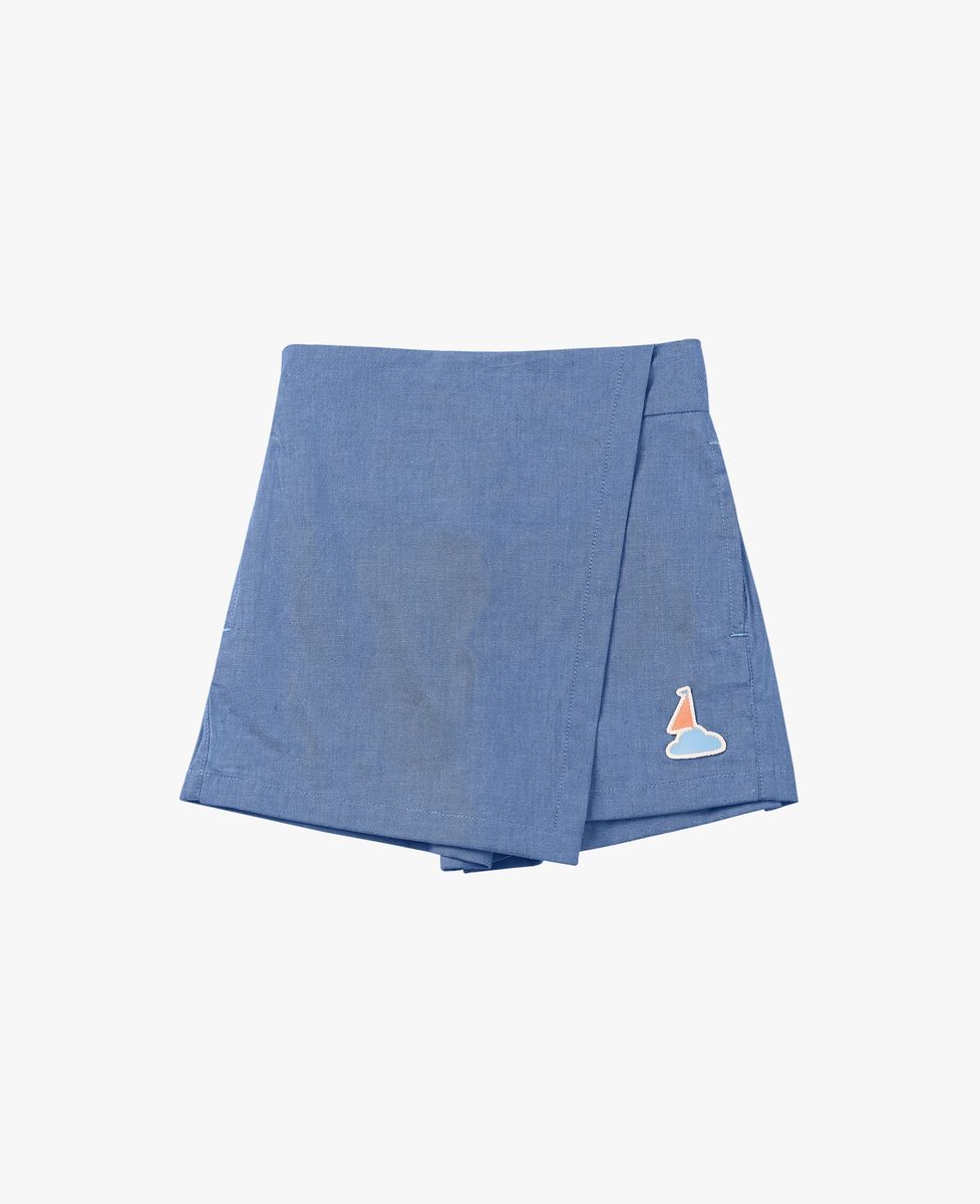 Denim Skort - Sky